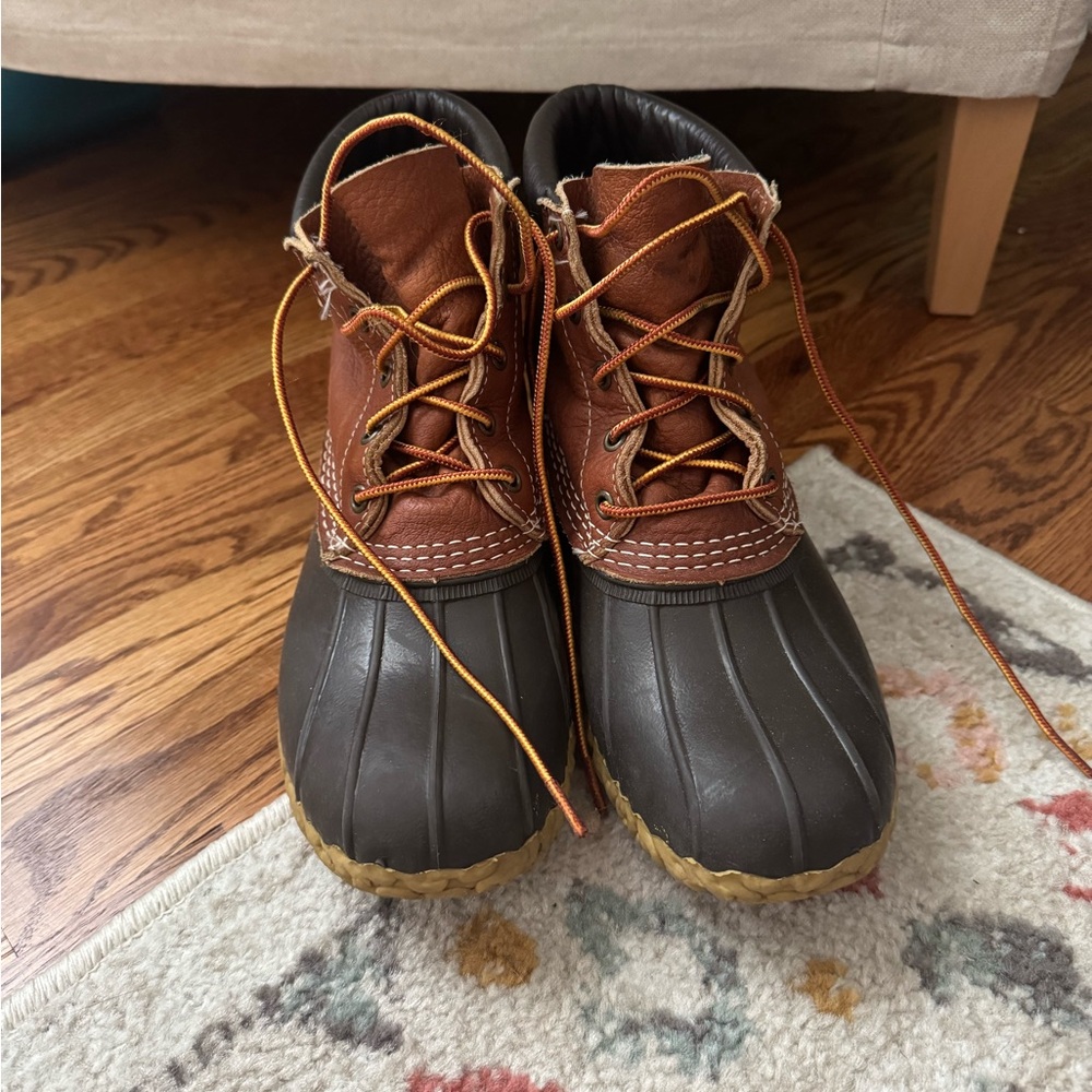L.L. Bean Brown and Black Ankle Bean Boots